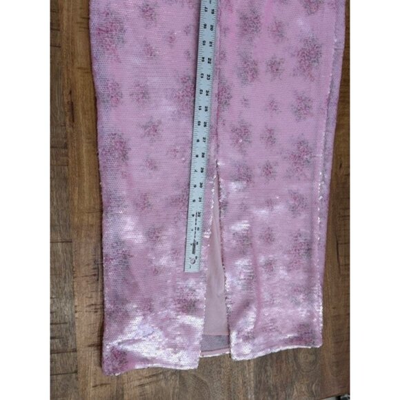 LoveShackFancy Stasia Sequin Dress Sz 2 Love Shack Fancy Flamenco Pink Ethereal - Picture 11 of 16